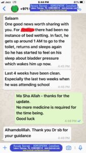 No More Bed Wetting after Homeopathic Treatment – Feedback