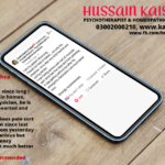 Syeda Bushra Sajjad recommends Hussain Kaisrani – Psychotherapist & Homeopathic Consultant
