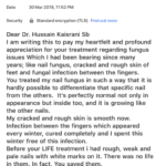 Nail Fungus, Rough Skin and Fungal Infection Cured by Homeopathic Treatment – Feedback