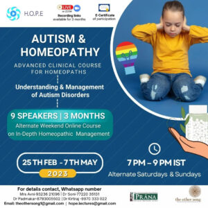 Autism & Homeopathy – Advanced Clinical Course for Homeopaths