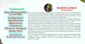 Muneer Chughtai’s Testimonial: Curing Migraine and Stomach Issues with Dr. Hussain Kaisrani